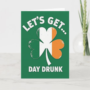 Lasst Uns Am St. Patrick-Tag Betrunken Sein Karte