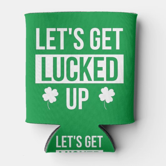 Lasst uns am St. Patrick's Day Glück haben Dosenkühler (Vorderseite)