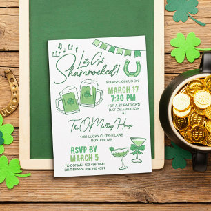 Lasst uns am St. Patrick's Day Party shamrocked we Einladung