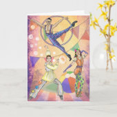 Lasst uns am Zirkus teilnehmen Karte (Gelbe Blume)