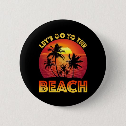 Lasst uns an den Strand gehen Button (Vorderseite)