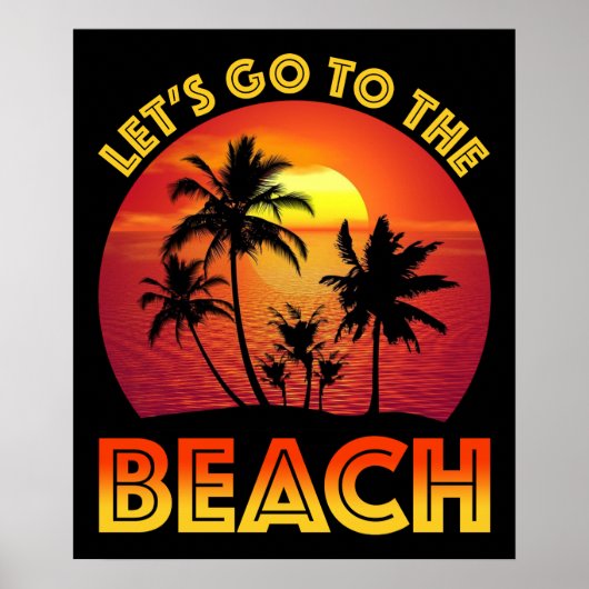 Lasst uns an den Strand gehen Poster (Vorne)