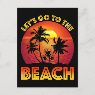 Lasst uns an den Strand gehen Postkarte