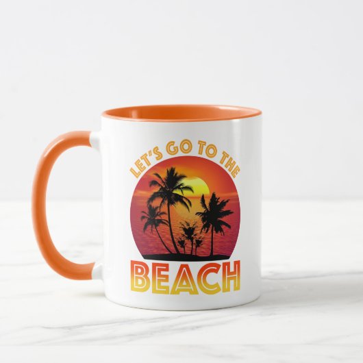 Lasst uns an den Strand gehen Tasse (Links)