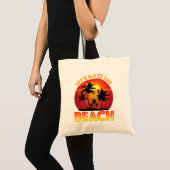Lasst uns an den Strand gehen Tragetasche (Vorderseite (Produkt))