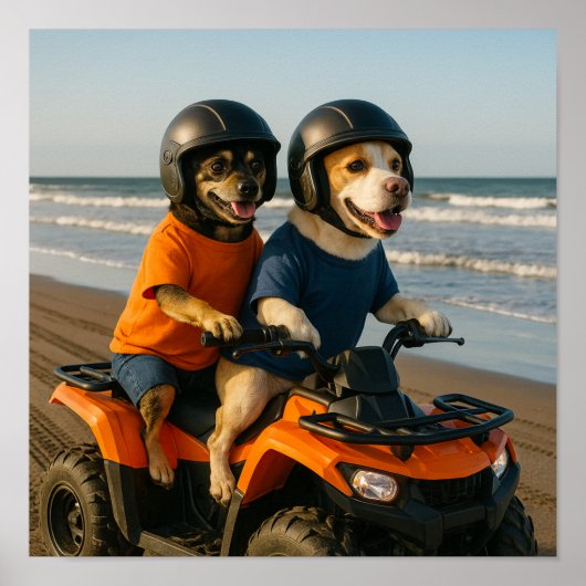 "Lasst uns ATV fahren" Poster (Vorne)