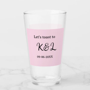 Lasst uns auf den Hochzeitsantrag mit Namen in Ros Glas
