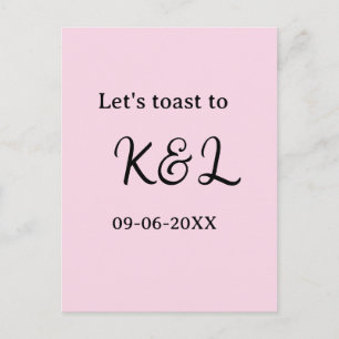 Lasst uns auf den Hochzeitsantrag mit Namen in ros Postkarte