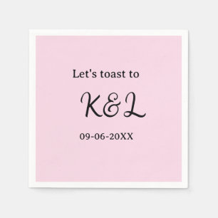 Lasst uns auf den Hochzeitsantrag mit Namen in Ros Serviette