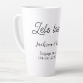 Lasst uns auf den Verlobungsfeier-Namen Datum eleg Milchtasse (Linke Ecke)