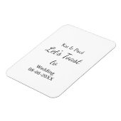 Lasst uns auf die Hochzeit tosten Name Datum einfa Magnet (Linke Seite)