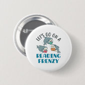 Lasst uns auf einen lesenden Frenzy Teacher Shark Button (Vorne & Hinten)