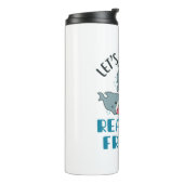 Lasst uns auf einen lesenden Frenzy Teacher Shark Thermosbecher (Nach links gedreht)