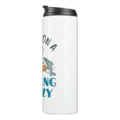 Lasst uns auf einen lesenden Frenzy Teacher Shark Thermosbecher (Nach rechts gedreht)