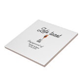 Lasst uns auf Verlobungsfeier Name Datum Glas anst Fliese (Seite)