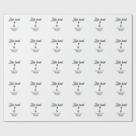 Lasst uns auf Verlobungsfeier Name Datum Glas anst Geschenkpapier