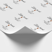 Lasst uns auf Verlobungsfeier Name Datum Glas anst Geschenkpapier (Ecke)