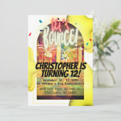 Lasst uns aufbrechen! Bday Invite Einladung (Stehend Vorderseite)