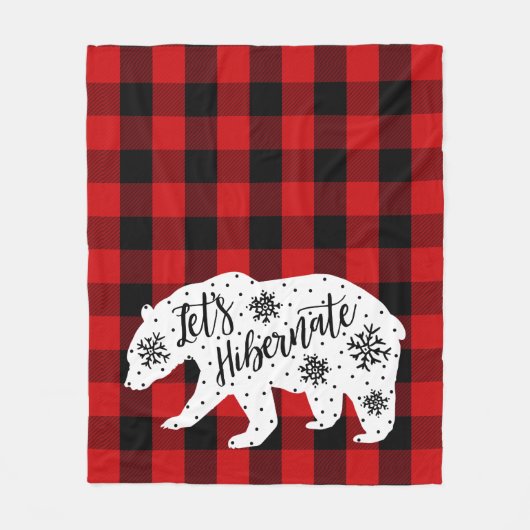 Lasst uns aufhören| Rot Kariert Fleecedecke (Vorderseite)