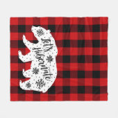 Lasst uns aufhören| Rot Kariert Fleecedecke (Vorderseite (Horizontal))