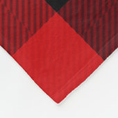 Lasst uns aufhören| Rot Kariert Fleecedecke (Ecke)