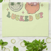 Lasst uns auflucken - Funny Leprechaun Clover Geschirrtuch (Gefaltet)