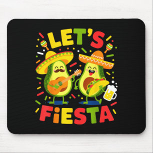 Lasst uns Avocado-Liebhaber-Party-Spaß Cinco de Ma Mousepad