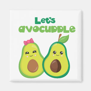 Lasst uns Avocuddle Avocado Süße Liebe Reimpaar Magnet
