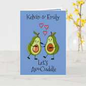 Lasst uns AvoCuddle Avodado die Grußkarte ablegen Karte (Gelbe Blume)