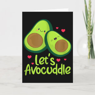 Lasst uns Avocuddle süße Avocado-Paar Valentinstag Karte