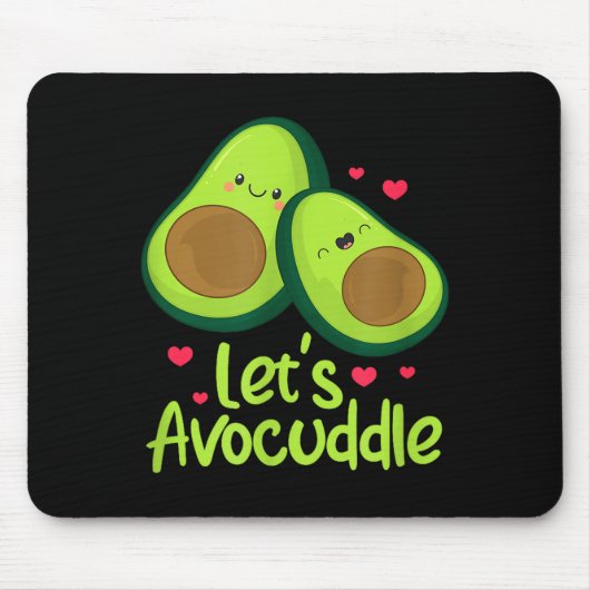 Lasst uns Avocuddle süßes Avocado-Paar Valentinsta Mousepad (Vorne)