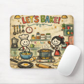 Lasst uns backen! Küchen-Mauspad Mousepad (Mit Mouse)