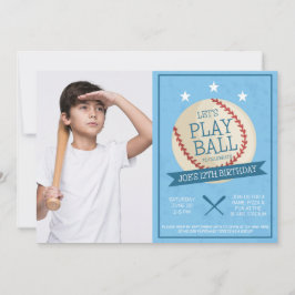 Lasst uns Ball Baseball zum Geburtstag Foto einlad Einladung