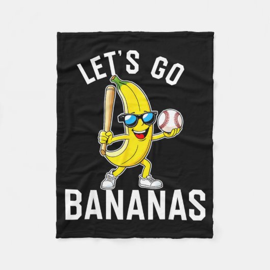 Lasst uns Banane gehen Fleecedecke (Vorderseite)