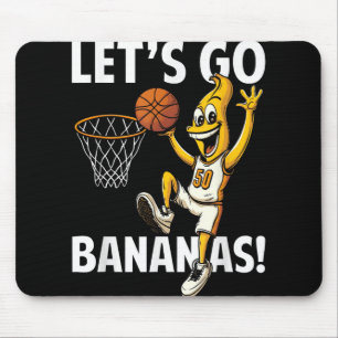 Lasst uns Bananen-Basketballspieler mit lustiger B Mousepad