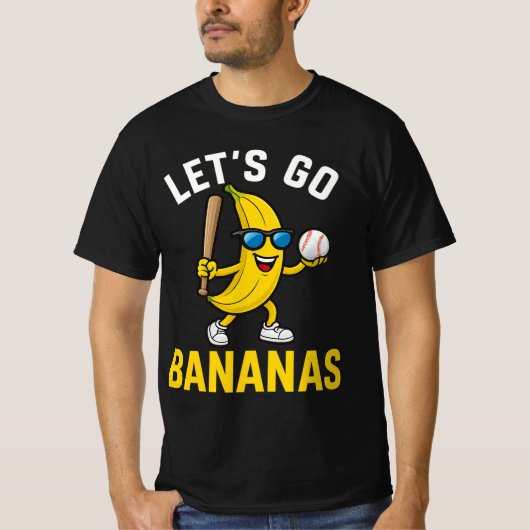 Lasst uns Bananen Funny Banana gehen T-Shirt (Vorderseite)