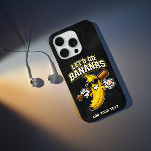 Lasst uns Bananen Retro Baseball Banane Lustig wer iPhone 15 Pro Hülle