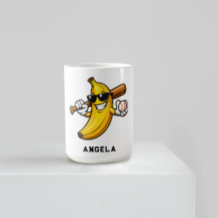 Lasst uns Bananen Retro Baseball Banane Lustig wer Kaffeetasse