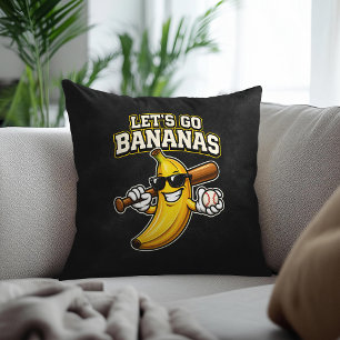 Lasst uns Bananen Retro Baseball Banane Lustig wer Kissen