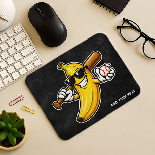 Lasst uns Bananen Retro Baseball Banane Lustig wer Mousepad