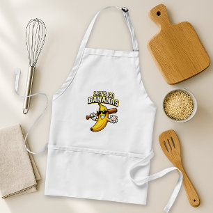 Lasst uns Bananen Retro Baseball Banane Lustig wer Schürze