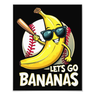 Lasst uns Bananen werden Lustiger Bananenliebhaber Fotodruck