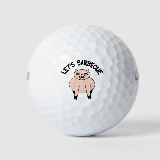 Lasst uns Barbecue essen Golfball (Vorderseite)