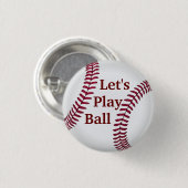 Lasst uns Baseball spielen Button (Vorne & Hinten)