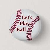 Lasst uns Baseball spielen Button (Vorderseite)