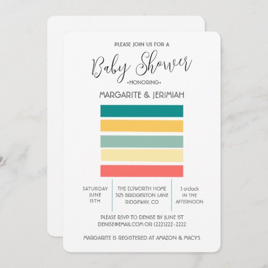 Lasst uns Beachy holen Einladung (Vorne/Hinten)