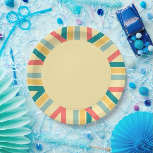 Lasst uns Beachy mehrfarbig bekommen Pappteller (Party)