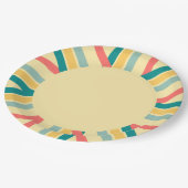 Lasst uns Beachy mehrfarbig bekommen Pappteller (Schrägansicht)