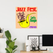 Lasst uns beim Jazzfest Boogie machen Poster (Heimbüro)