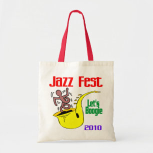 Lasst uns beim Jazzfest Boogie machen Tragetasche
